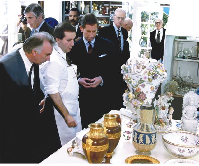 Prince Charles visit Brookes Restorations in Los Angeles